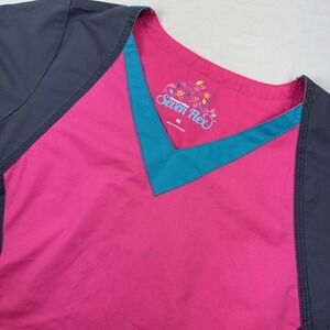 WONDERWINK Seven‎ Flex Womens Scrubs top shirt Medical Workwear - M